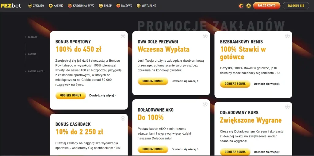 Bonus kasyna Fezbet.